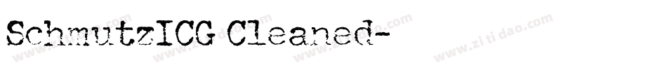 SchmutzICG Cleaned字体转换